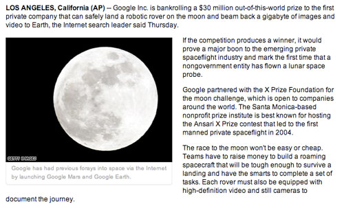 Google Moon Prize