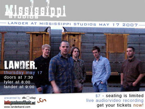 Lander at Mississippi Studios May 17th