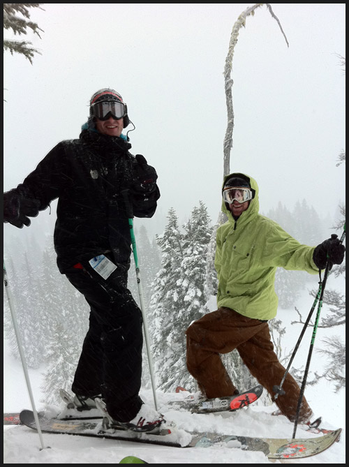 Skiing with Jeff + Graeme
