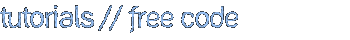 Tutorial + Free Code Title