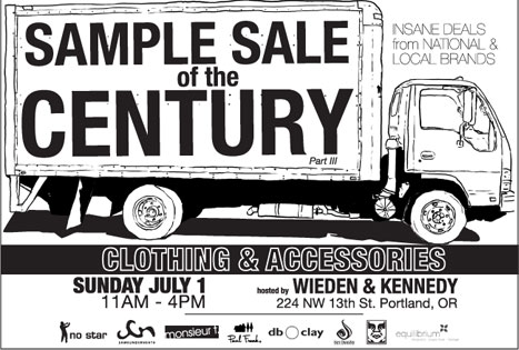 widen + kennedy sample sale